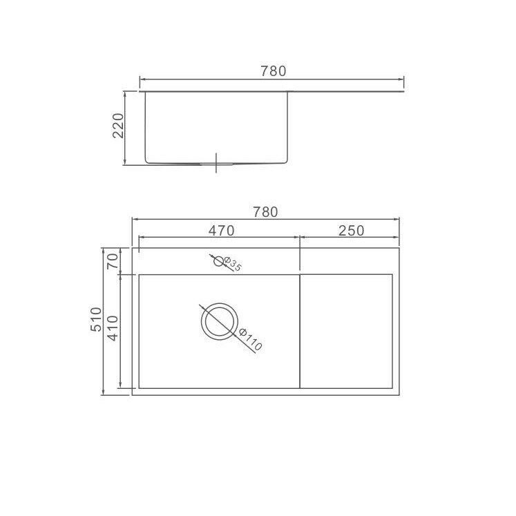 Мойка для кухни из нержавеющей стали gerhans k37851b r